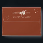 Boho Wedding Return Address Envelope<br><div class="desc">This is a retro themed wedding return address envelope template. Edit most* wording and colors on this retro wedding invite to make it fit your event theme personal style! (the word "and" is not editable, but you can change the colors of it!) // For matching designs, search BIRDIE in the...</div>