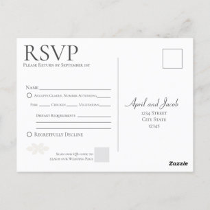 Boho Wedding RSVP Postcard