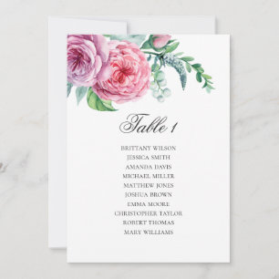 Boho wedding seating chart. Bohemian table plan Invitation