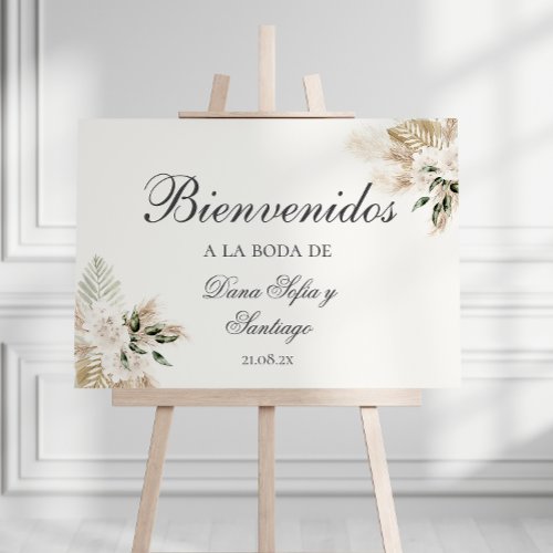 Boho Wedding Spanish Welcome sign