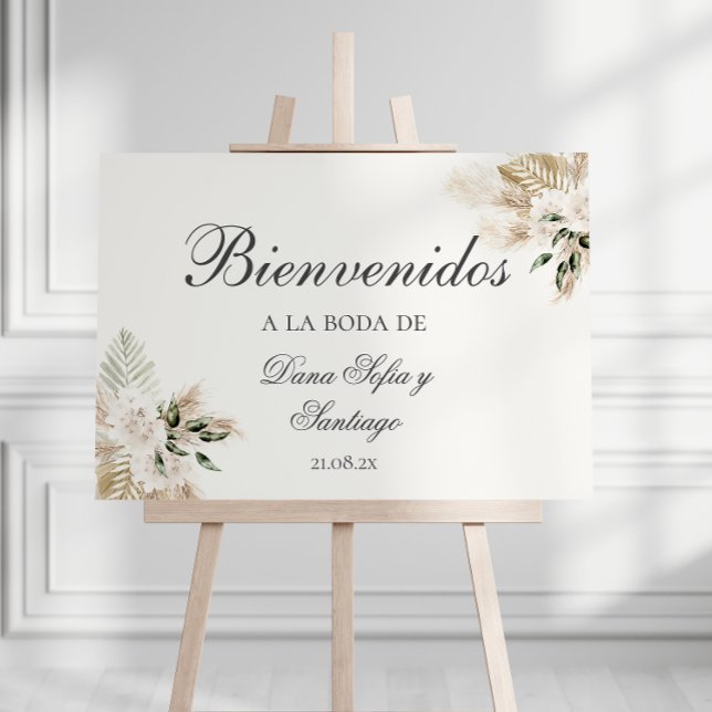 Boho Wedding Spanish Welcome sign (Bienvenidos a nuestra Boda)