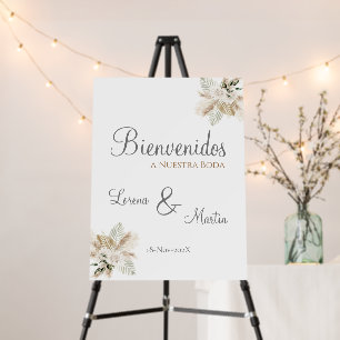 Boho Wedding Spanish Welcome Sign