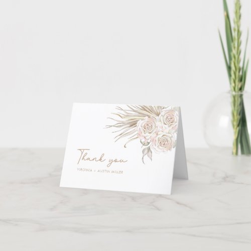 Boho Wedding Thank You Card