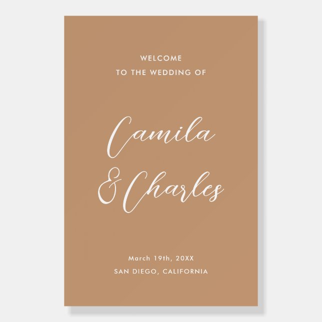 Boho Wedding Welcome  Foam Board (Front)