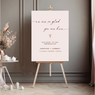 Boho Wedding Welcome We're So Glad You're Here Foam Board