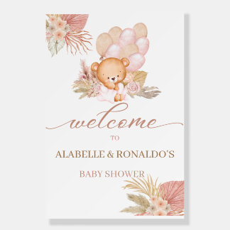 Boho Welcome Baby Shower SIgn