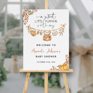 Boho Welcome Little Pumpkin Baby Shower Foam Board
