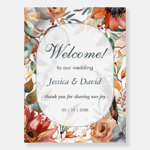 Boho Welcome Wedding Poster