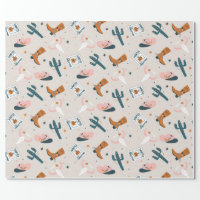 Red Paisley pattern Country Western wrapping paper, Zazzle