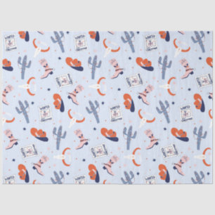 Boho Western Christmas - Blue Tissue Paper