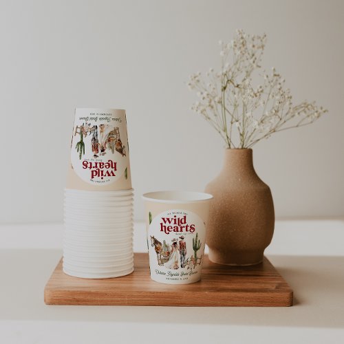 Boho Western Desert  Bridal Shower  Paper Cups