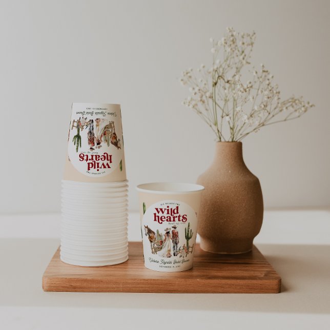 Boho Western Desert | Bridal Shower  Paper Cups (Creator Uploaded)