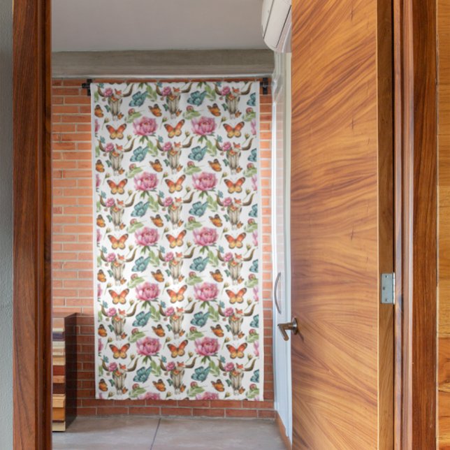 Boho Western Floral Cow Skull Butterflies Blackout Curtains (Creator Uploaded)