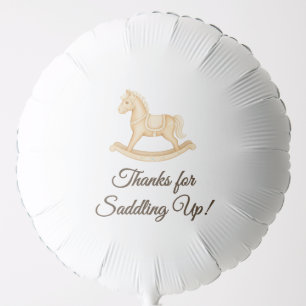 Boho Western Rocking Horse Baby Shower Balloon