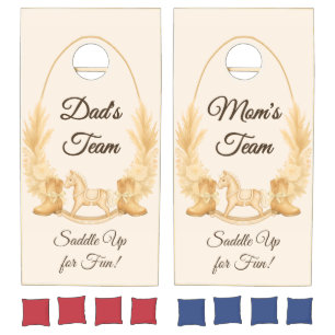 Boho Western Rocking Horse Baby Shower Cornhole Cornhole Set