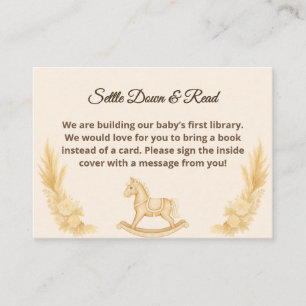 Boho Western Rocking Horse Books For Baby Card