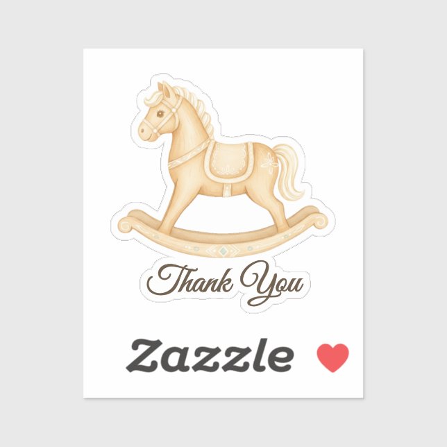 Boho Western Rocking Horse Vinyl Decal Sticker (Sheet)