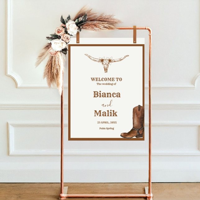 Boho western wedding Welcome sign (Creator Uploaded)