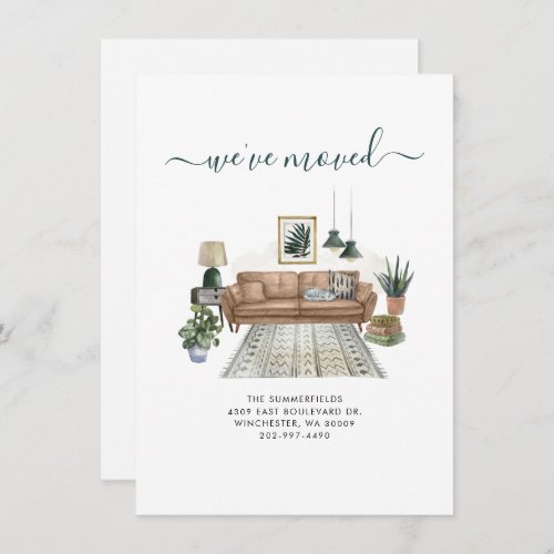  Boho Weve Moved Chic Watercolor Moving Announcement