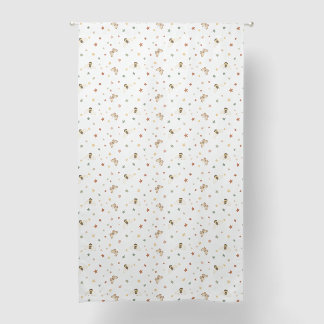 Boho Whimsical Bee & Star Pattern Nursery Blackout Curtains