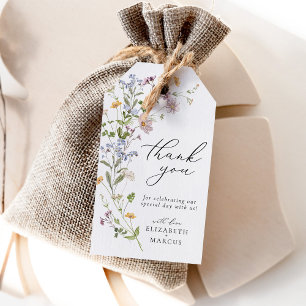 Boho Whimsical Wildflower Meadow Wedding Favor Gift Tags