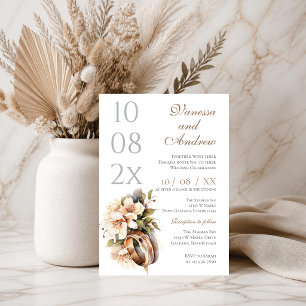 Boho Whit Ring Wedding Invitation