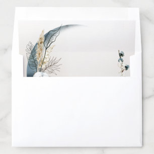 Boho White Orchid Flowers Blue Moon Elegant Party Envelope Liner