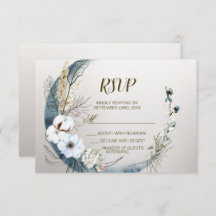 Boho White Orchid Flowers Blue Moon Elegant Party