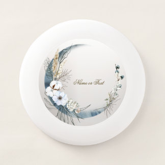 Boho White Orchid Flowers Blue Moon Elegant Wham-O Frisbee