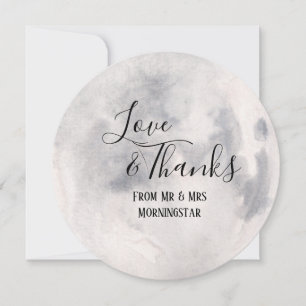 Boho Wiccan Full Moon Handfasting Thank You Card