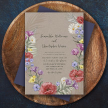 Boho Wild Flower Kraft & Purple Wedding