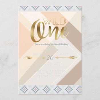 Boho Wild One | First Birthday Party Invitation by RedefinedDesigns at Zazzle