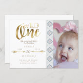 Boho Wild One | First Birthday Party Invite (Front/Back)