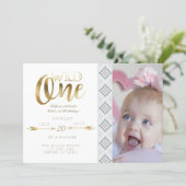 Boho Wild One | First Birthday Party Invite (Standing Front)