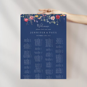 Boho Wildflower Alphabetical Seating Chart