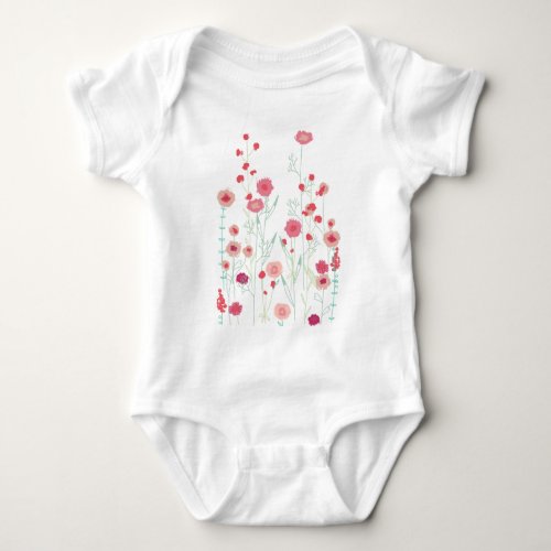 Boho Wildflower Baby Bodysuit