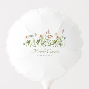 Boho Wildflower Baby Shower Balloon