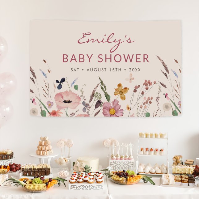 Boho Wildflower Baby Shower Banner (Creator Uploaded)