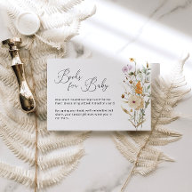 Boho Wildflower Baby Shower Book Request