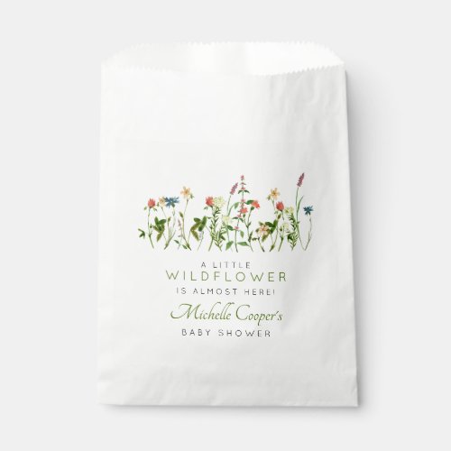 Boho Wildflower Baby Shower Favor Bag