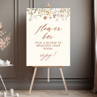Boho Wildflower Baby Shower Flower Bar