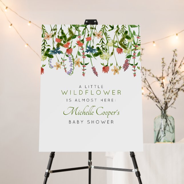 Boho Wildflower Baby Shower Foam Board (In Situ (Stand))