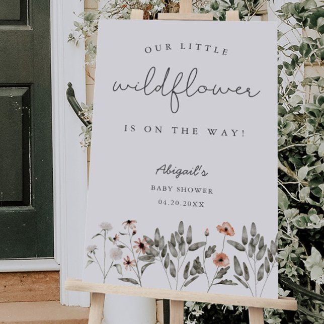 Boho Wildflower Baby Shower  Foam Board (Creator Uploaded)