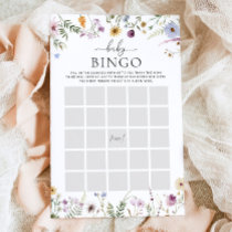 Boho Wildflower Baby Shower Game Baby Bingo