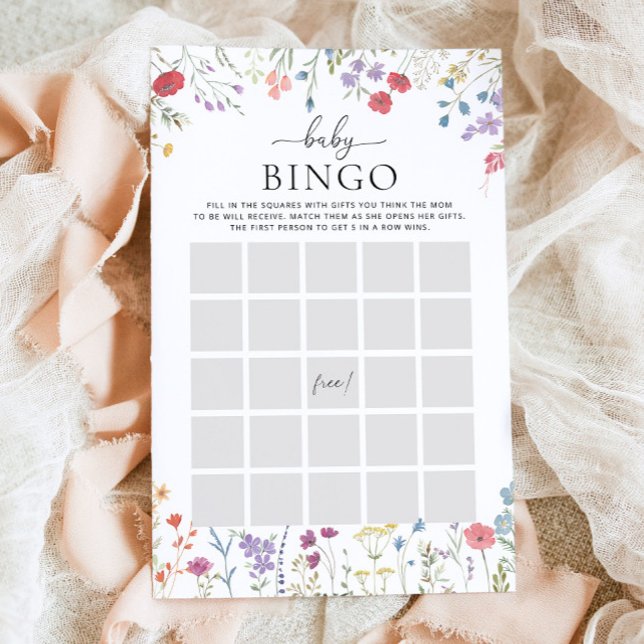 Boho Wildflower Baby Shower Game Baby Bingo (Creator Uploaded)
