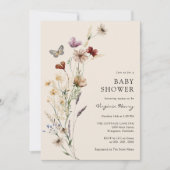 Boho Wildflower Baby Shower Invitation (Front)