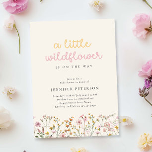 Boho Wildflower Baby Shower Invitation