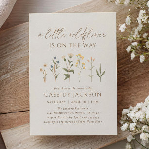 Boho Wildflower Baby Shower Invitation