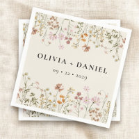 Boho Wildflower Beige Garden Wedding