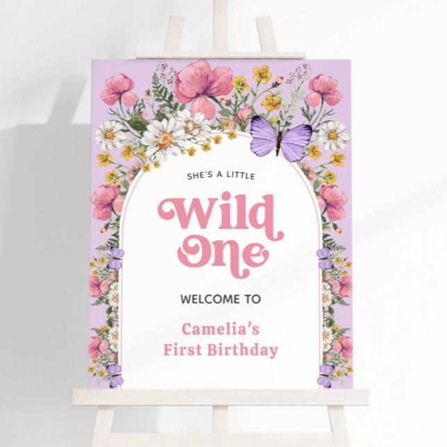 Boho Wildflower Birthday 16x20 Welcome Foam Board (Boho Wildflower Birthday 16x20 Welcome Foam Board)